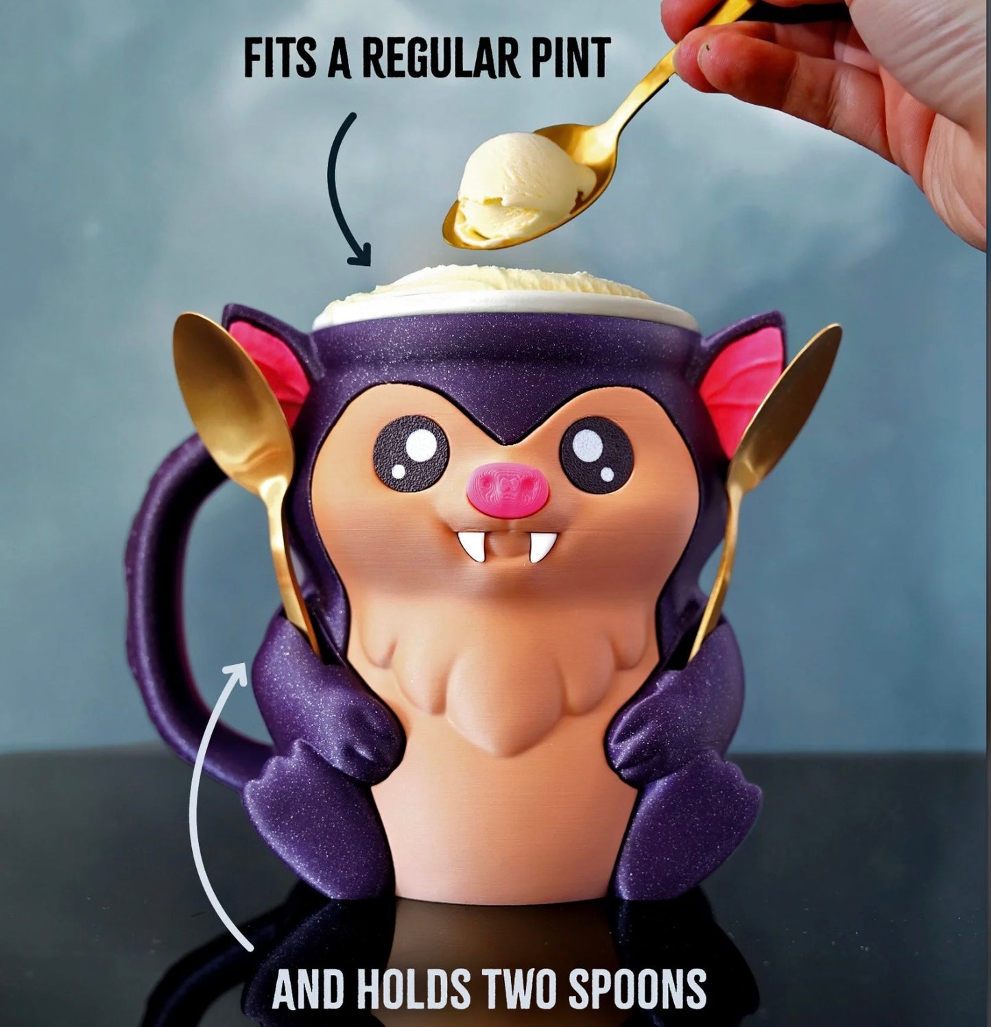 Bramble the bat - pint size holder