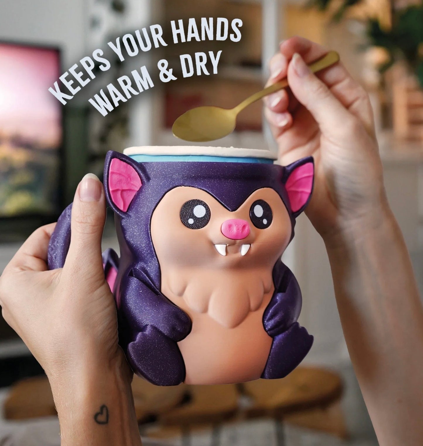 Bramble the bat - pint size holder