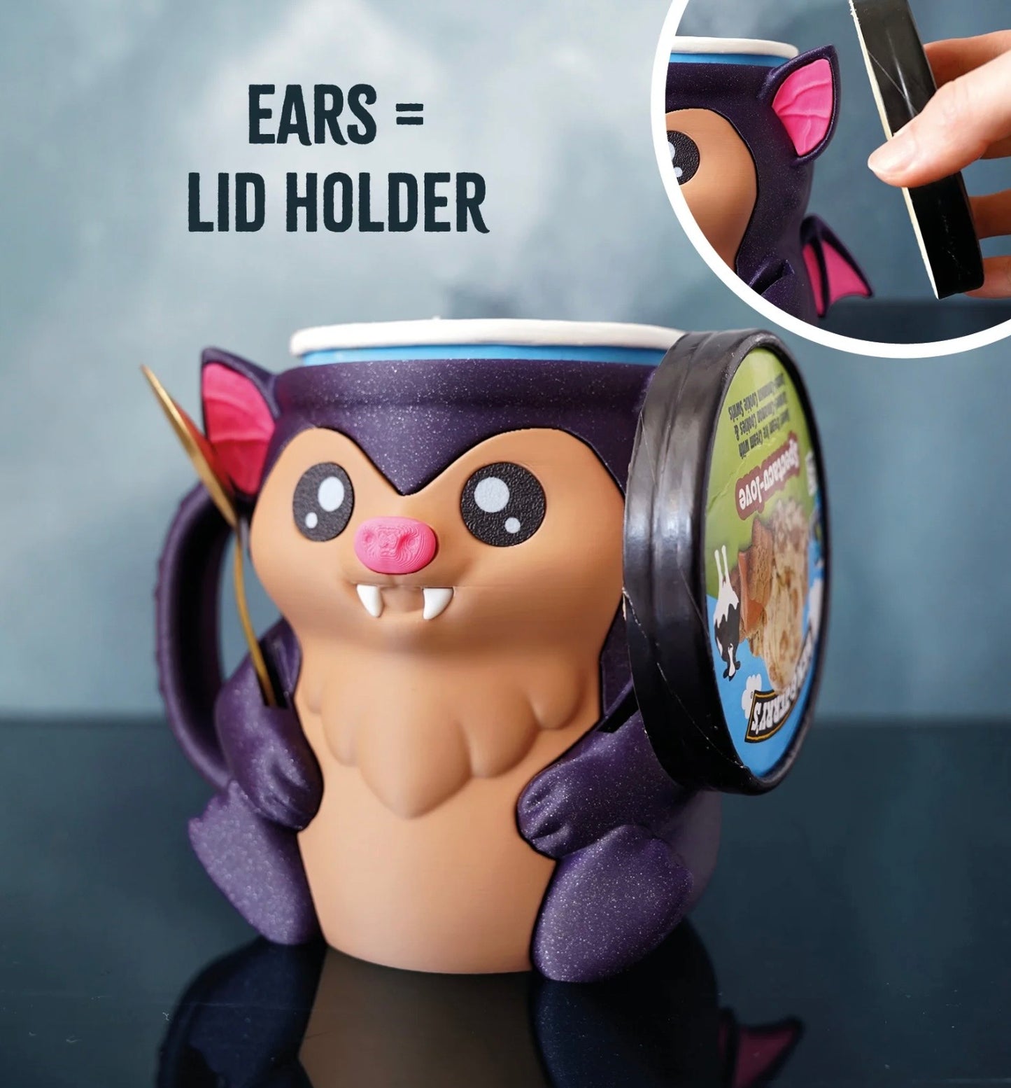Bramble the bat - pint size holder