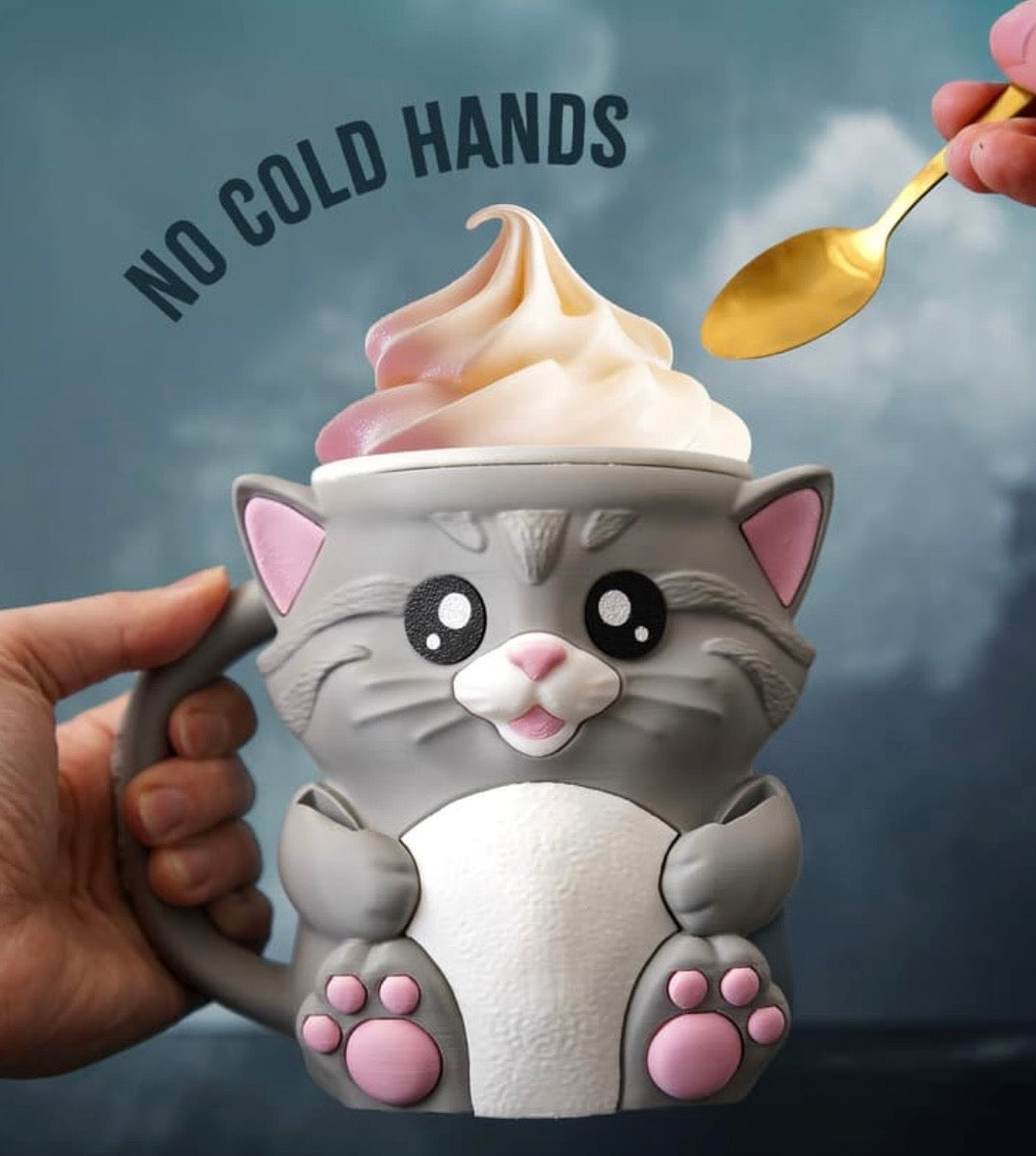 Cuddles the Cat - pint size holder