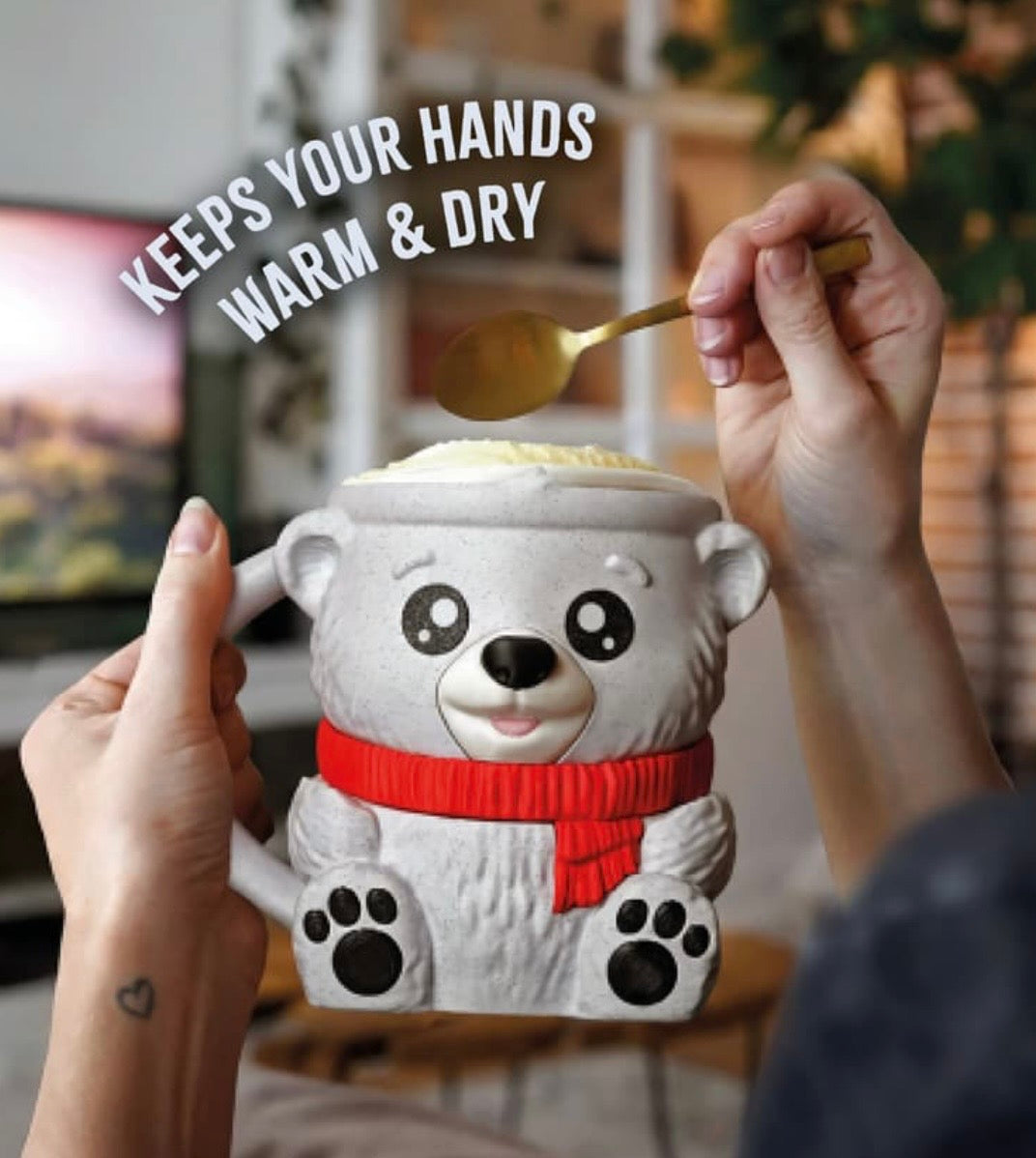 Pawblo the Polar Bear - pint size holder